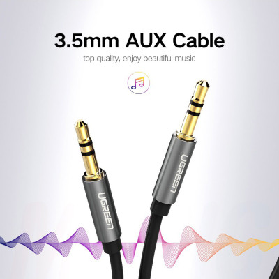 Кабель мультимедійний 3.5mm M to 3.5mm M 3.0m AV119 black Ugreen (10736) Вінниця - фото 4