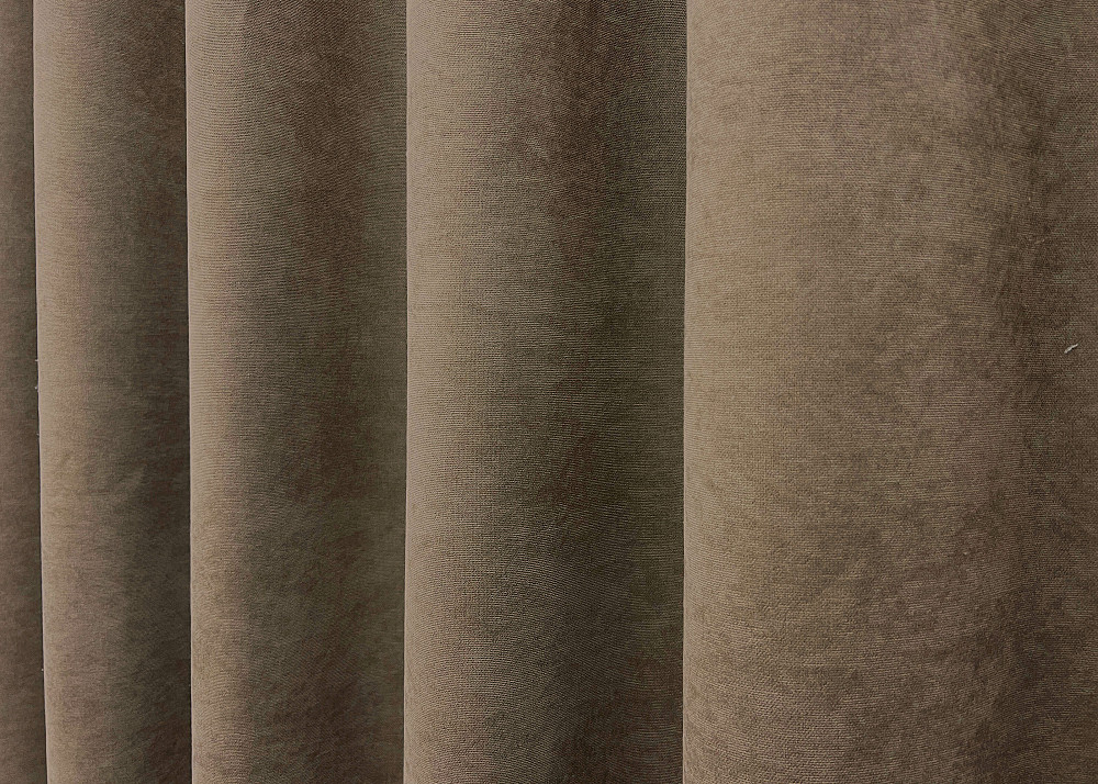 Комплект готовых штор VR-Textil Микровелюр Petek YL № 2014ш Коричневый 150х290 см 2 шт (33-1016) Киев - изображение 8