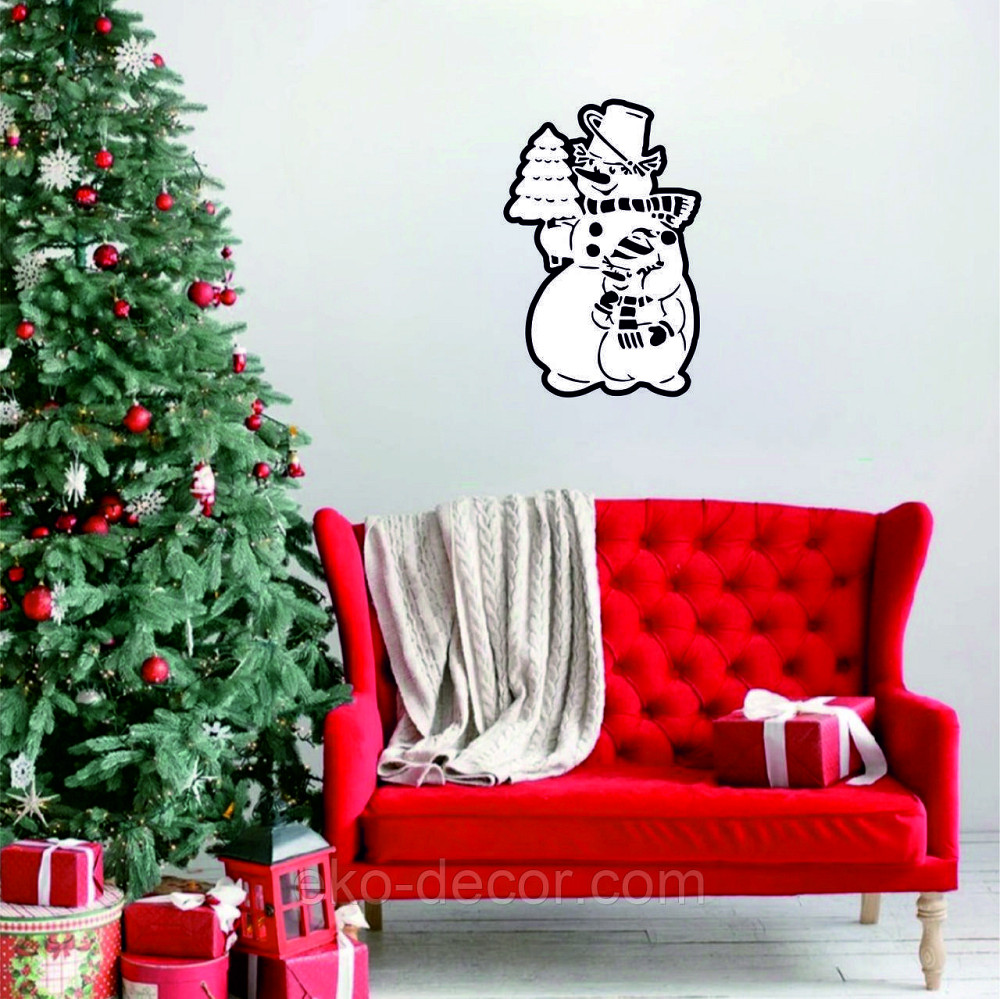 Декоративне настінне Панно «Сніговик», Декор на стену Київ - фото 3