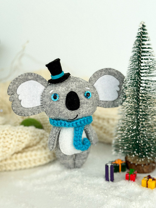 "Новорічна ялинкова прикраса з фетру ручної роботи - Коала (хлопчик) Київ - фото 3