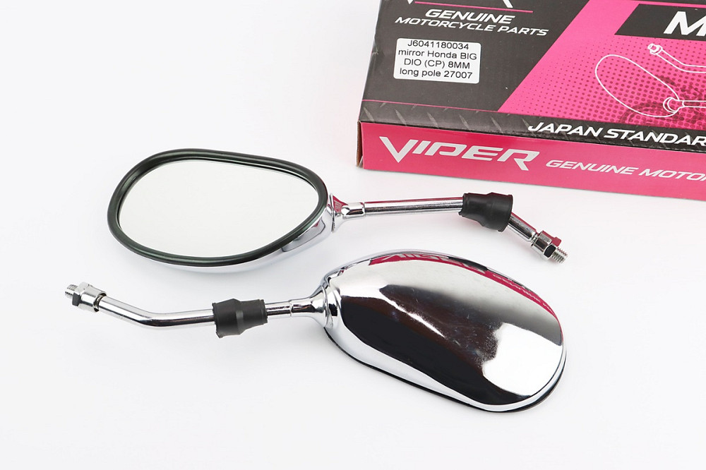 Дзеркала к-кт DIO- хром "краплі", м8 (ліва різьба) Киев - изображение 1