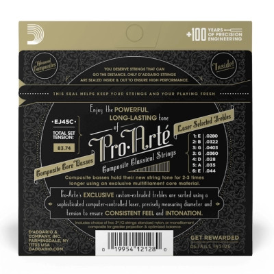 Струны для гитары D'Addario Pro-Arte Composite Core Clear Nylon Normal Tension (EJ45C) Винница - изображение 3