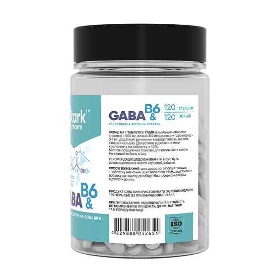 Габба + B6 Stark Pharm GABA & B6 500mg 120 таб Київ