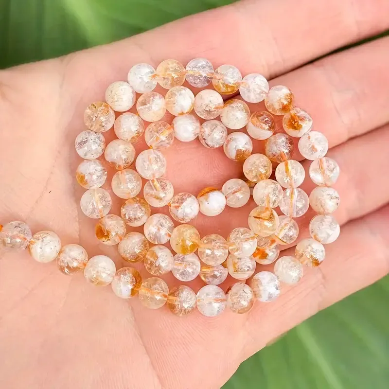 Цитрин 8 мм – 45 бусин на нити, натуральный камень для браслетов и украшений Киев - изображение 1