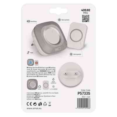 Дверний дзвінок EMOS бездротовий EMOS P5733S (P5733S) Вінниця