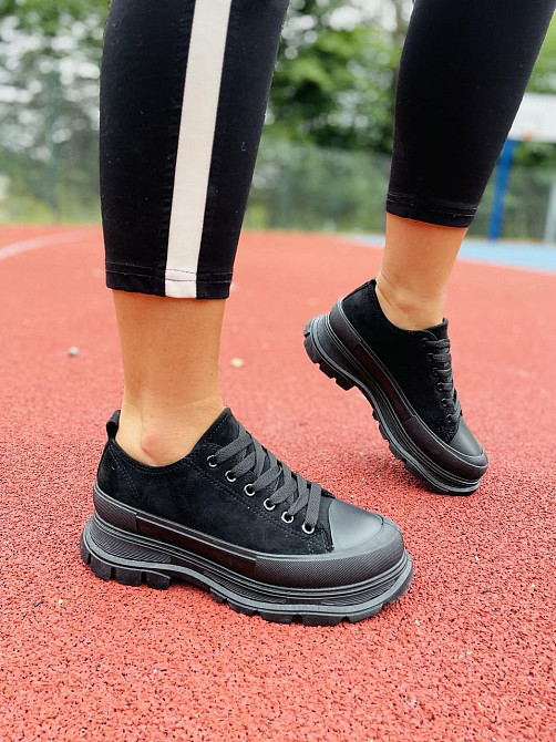 No brend Кеди жіночі M123-1 чорні (весна-осінь, еко-замша) (4749) Коломия - фото 8