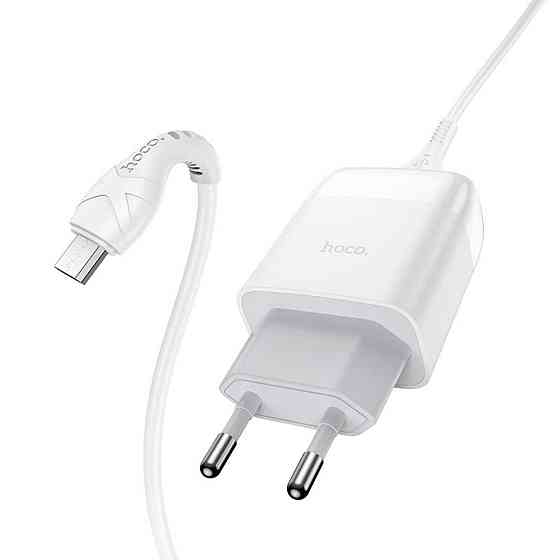 Мережевий зарядний пристрій HOCO C72Q Glorious single port QC3.0 charger set, колір білий 6931474732538 Одеса