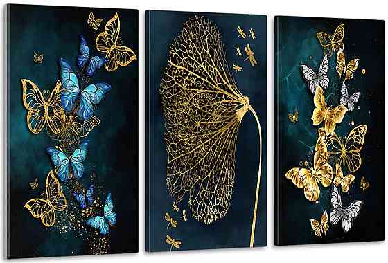 Модульная картина в гостиную / спальню  Метелики   ART-098_3A 70х130 см Киев