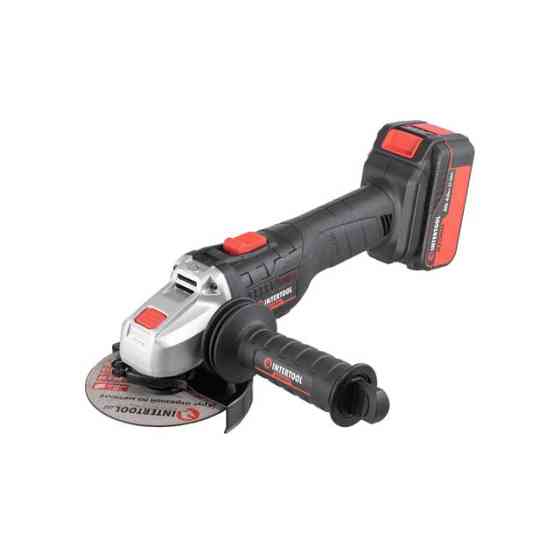 Шліфмашина акумуляторна INTERTOOL WT-0366, безщіткова 20 В, 125 мм, 10000 об/хв, Li-ion - із системою плавного пуску Львів