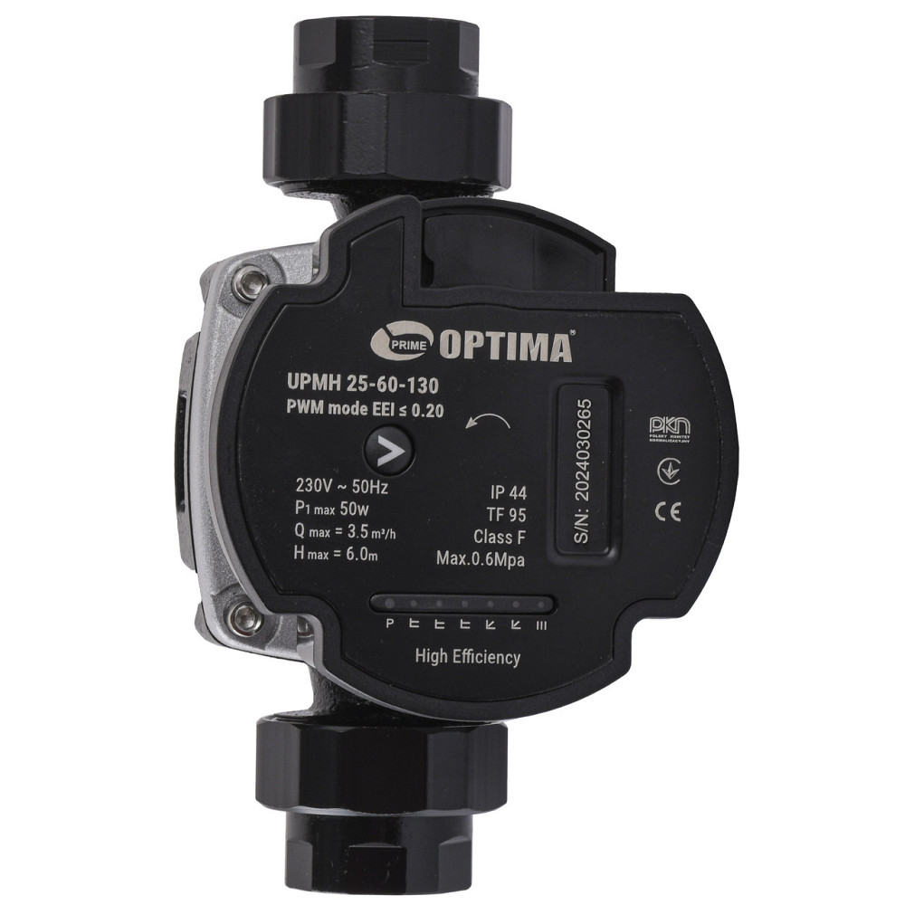 Насос циркуляционный энергосберегающий Optima PRIME UPMH 25-60AUTO 130мм + гайки (000027869) Киев - изображение 2