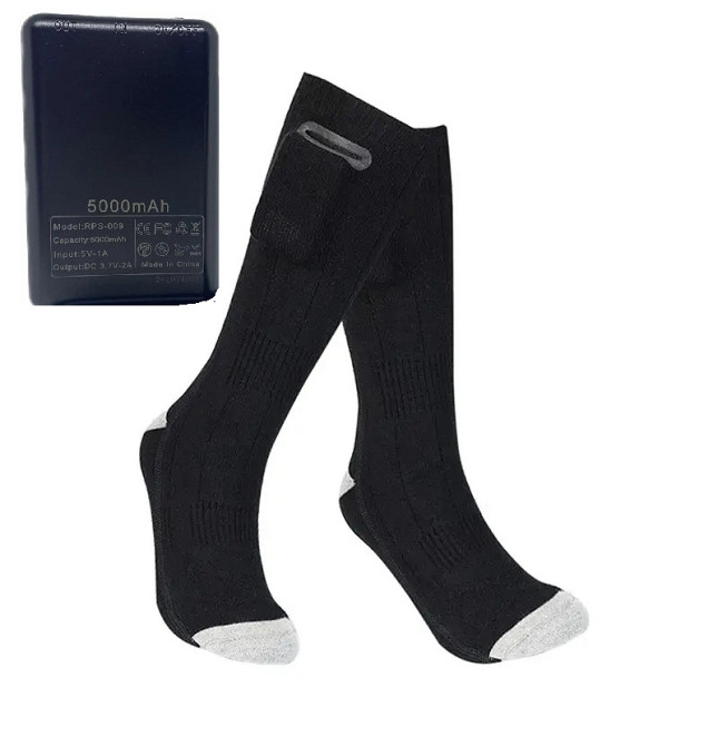 Шкарпетки з підігрівом ZBHSWZ01 з блоком 5000mAh 38-44р. (Чорний) Вінниця - фото 1