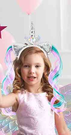 Детский обруч Единорог 12 см серебристый Киев