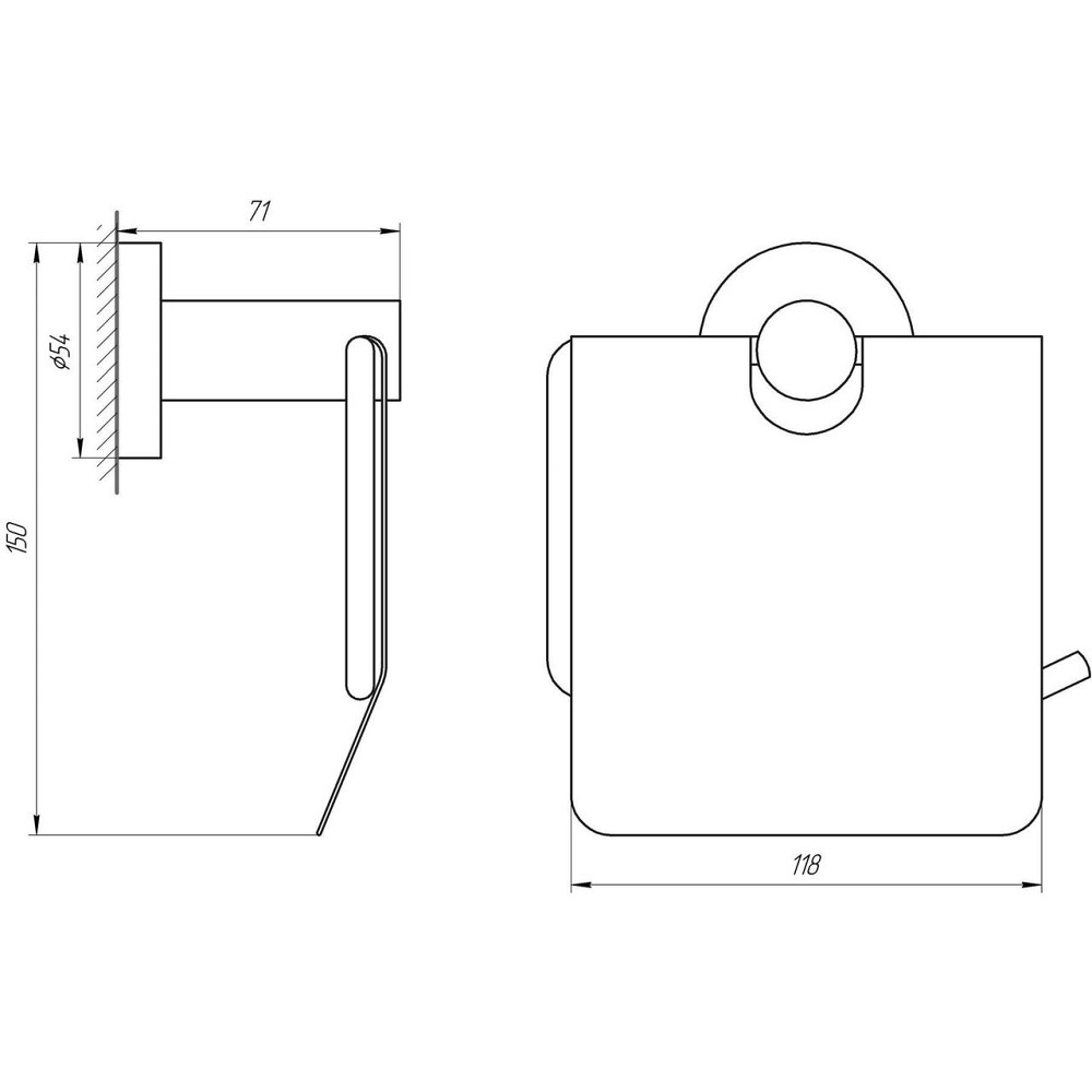 Тримач для туалетного паперу Globus Lux BS8410 чорний матовий SUS304 (21196) (000021196) Київ - фото 4