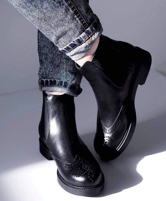 Черевики жіночі Milanti чорні натуральна шкіра весна-осінь висота 12см розмір 38 (3144) Коломыя - изображение 10