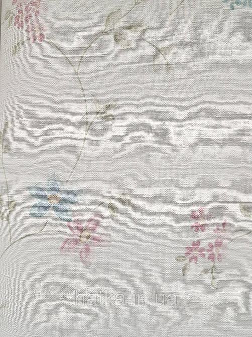 Шпалери вінілові на флізеліні A.S.Creation Maison charme 0.53x10 прованс квіти листя рожеві блакитні зелені Київ - фото 4