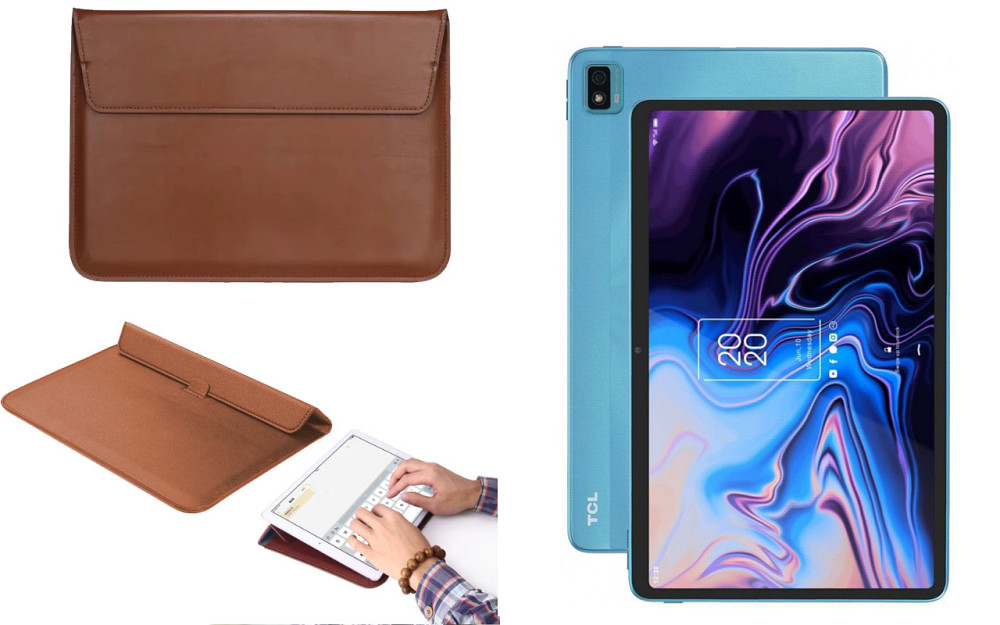 Чохол-конверт VitoCase для TCL 10 TAB Max, з функцією підставки для планшета Коричневий Київ - фото 1