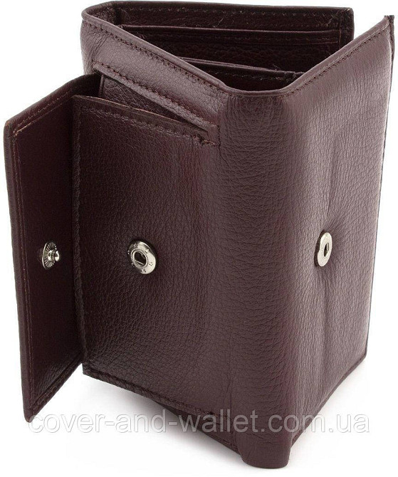 Невеликий шкіряний жіночий гаманець коричневого кольору Marco Coverna MC 6055 Київ - фото 6