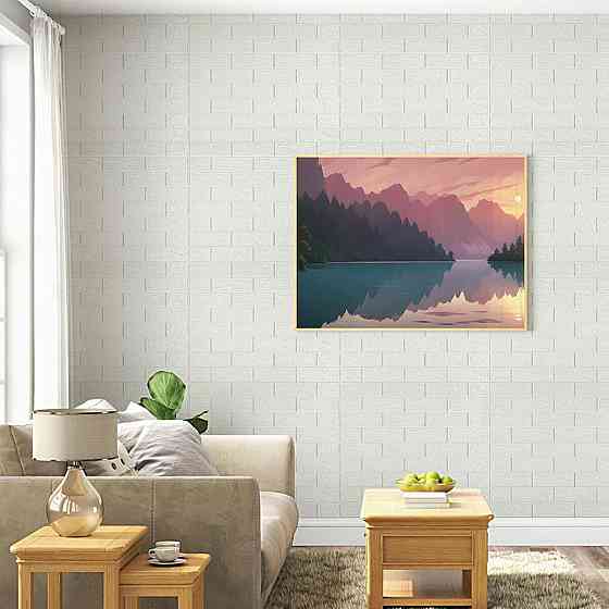 Біла 3D стінова панель Київ