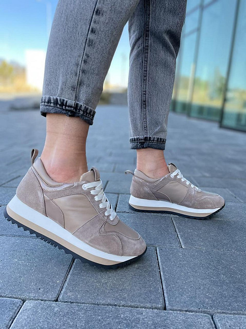 ARLEN Кросівки жіночі ARLEN КК-ЛВ капучіно (весна-осінь, шкіра+замша натуральна) (5004) Коломия - фото 6