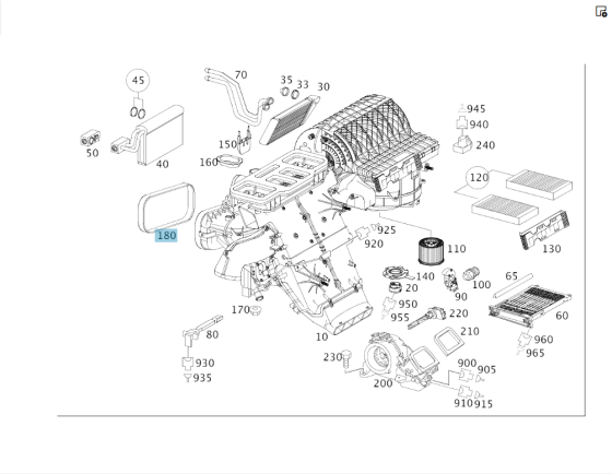 Mercedes-Benz  A2518351298 Ущільнювач корпусу обігрівача впуску забортного повітря GL X164 ML W164 R-class short W251 R-class long V251 ML/GLE W166 GL Одеса