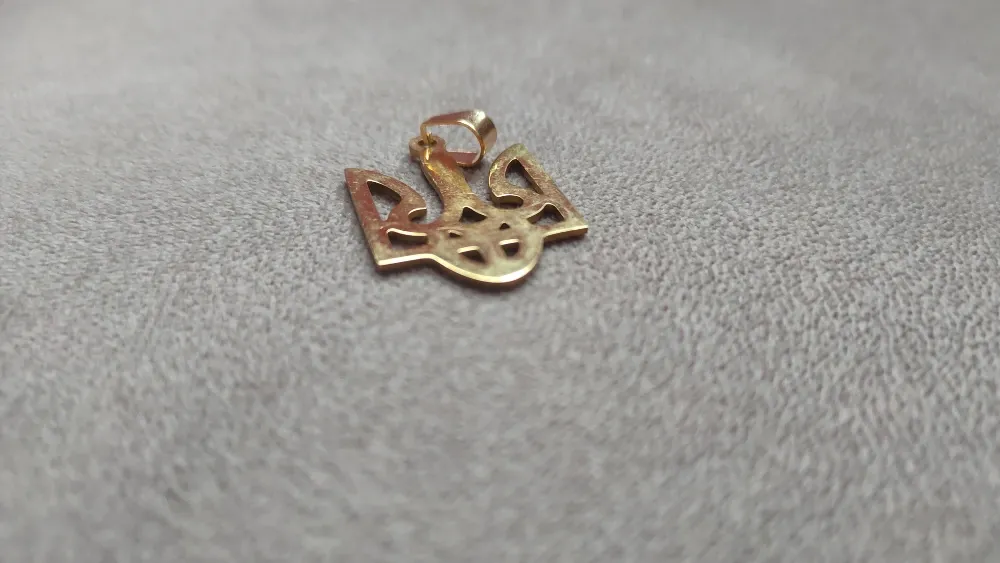 Кулон подвеска Герб Украины цвет золото бижутерия Киев - изображение 5