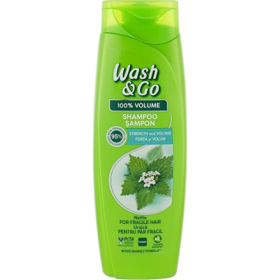 Шампунь Wash&Go С экстрактом крапивы для ломких волос 360 мл (8008970056838) Винница - изображение 1