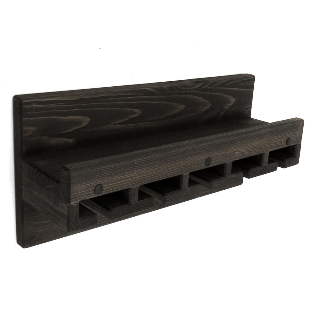 Настінна винна полиця "Нагано" венге Миколаїв - фото 1