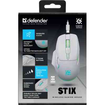 Мишка Defender Stix GM-009 LED Wireless White (52009) Вінниця