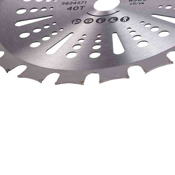 Диск для триммера с твердосплавными напайками Ø255×25.4мм 40Т двухсторонний SIGMA (5624571) Ровно