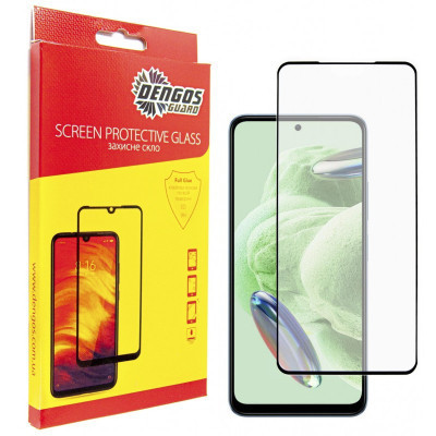 Скло захисне Dengos Full Glue Xiaomi Redmi Note 12 5G (black) (TGFG-308) Вінниця - фото 1