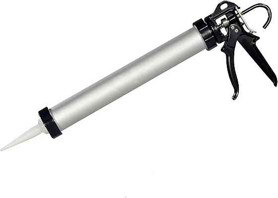 Пістолет шприц для герметика та затирки алюмінієвий професійний 600 мл, посилений корпус, точне нанесення (517281172) Київ