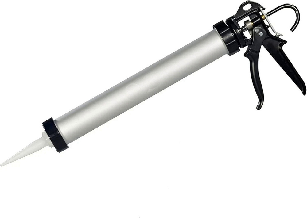 Пістолет шприц для герметика та затирки алюмінієвий професійний 600 мл, посилений корпус, точне нанесення (517281172) Київ - фото 1