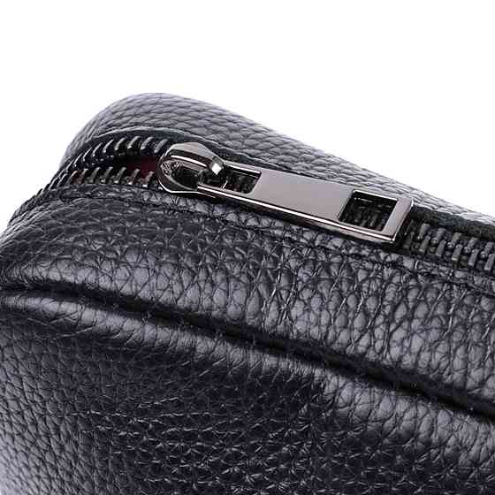 Класична сумка крос-боді із зернистої натуральної шкіри Shvigel 22842 Чорна Київ