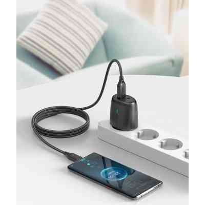 Дата кабель USB 2.0 AM to USB-C 1.0m braided black XO (NB235_C_Black) Вінниця