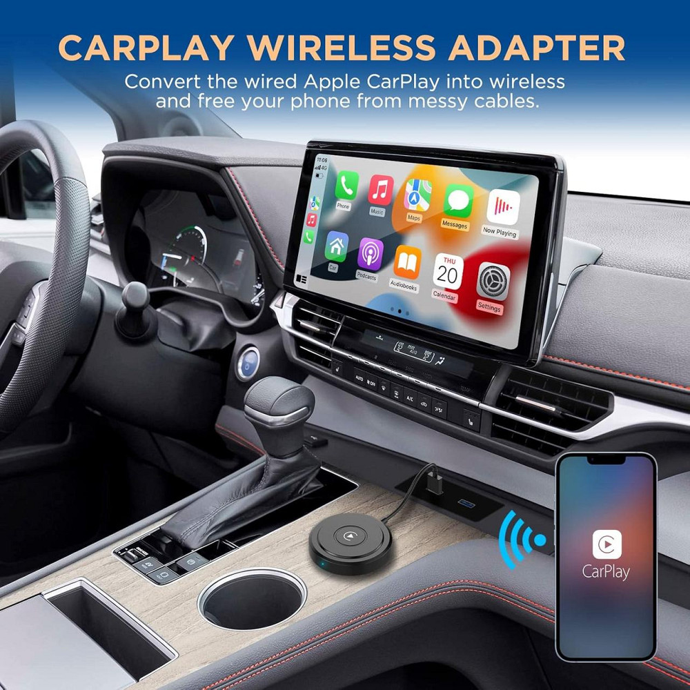 CarPlay бездротовий адаптер для iPhone з iOS 10+ Apple Plug&Play донгл для авто зі штатним карплей, перетворення дротового карплей Київ - фото 2
