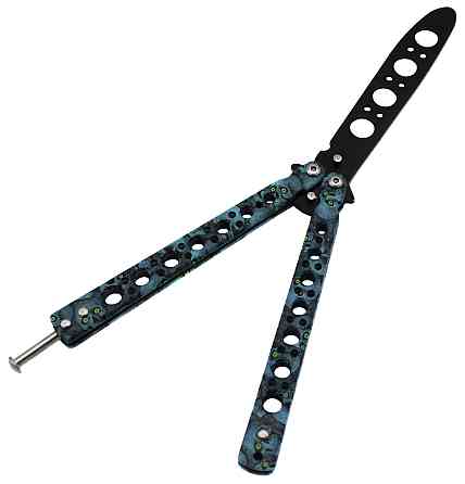 Ніж метелик Тренувальний Skall 301-3 Blue Дніпро