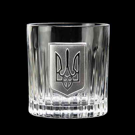 Набор бокалов для виски Boss Crystal Тризуб (6 бокалов) серебро, хрусталь Киев