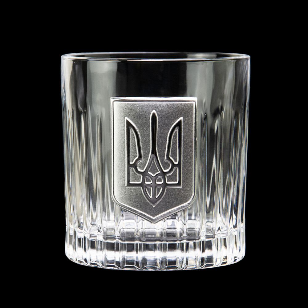 Набор бокалов для виски Boss Crystal Тризуб (6 бокалов) серебро, хрусталь Киев - изображение 2