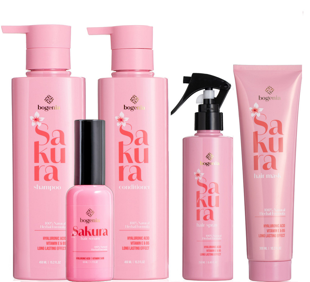 Набір для догляду за волоссям Bogenia (Шампунь Кондиціонер Маска Термозахист Сироватка) Запоріжжя - фото 1