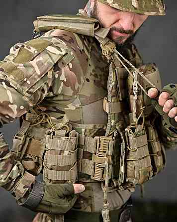 Плитоноска мультикам 4 стрічки скидання Single Sword РН3873 Київ