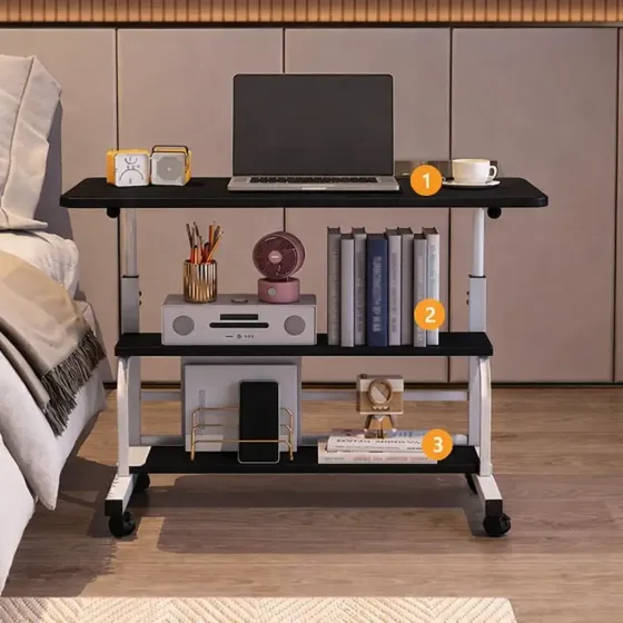 Стол прикроватный / компютерный на колесах DASH-1846 60х40х60-85 см Коломия