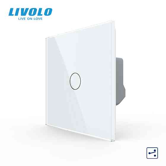 LIVOLO Сенсорний прохідний / перехресний вимикач LIVOLO, 5А 230В, білий матове скло Коломыя