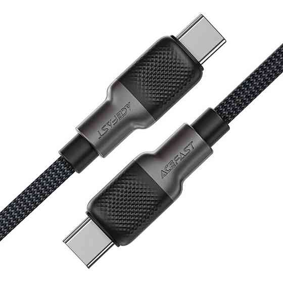 Кабель Type-C ACEFAST C10-03 3A, 60W, 1.2m, silicone, zinc connectors, Black 6974316283119 Одесса