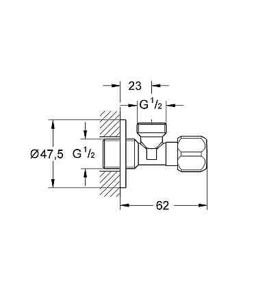 Кутовий вентиль Grohe (2201600M) Київ