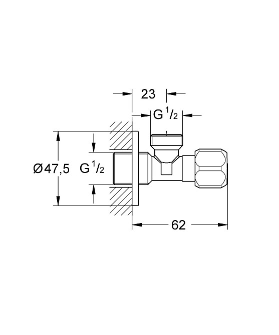 Кутовий вентиль Grohe (2201600M) Київ - фото 2