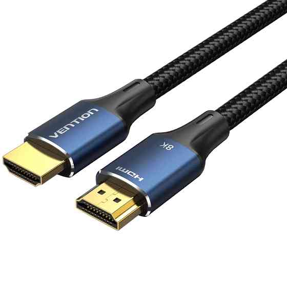 Кабель HDMI M - M, 1.5 м, V2.1, 8K 60Гц обплетення, Blue Aluminum Alloy Type Vention Винница