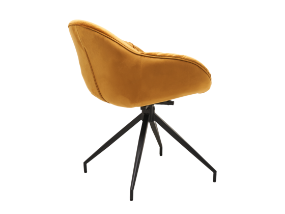 Стілець поворотний R-145 гірчичний + чорний Дніпро