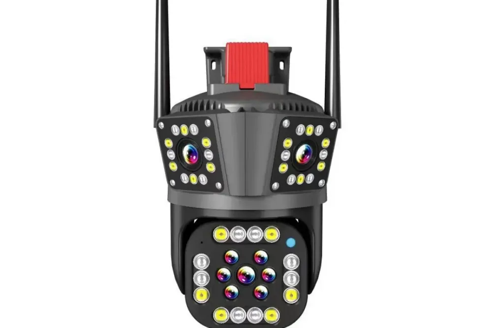 Wi-Fi видеокамера с тремя объективами уличная SD/карта YOSO YO-IPC49D6MP50 PTZ 2.8mm V380 Коломыя - изображение 1