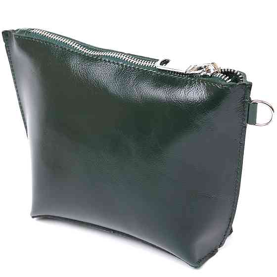 Практичная кожаная косметичка для женщин Shvigel 16411 Зеленый Киев