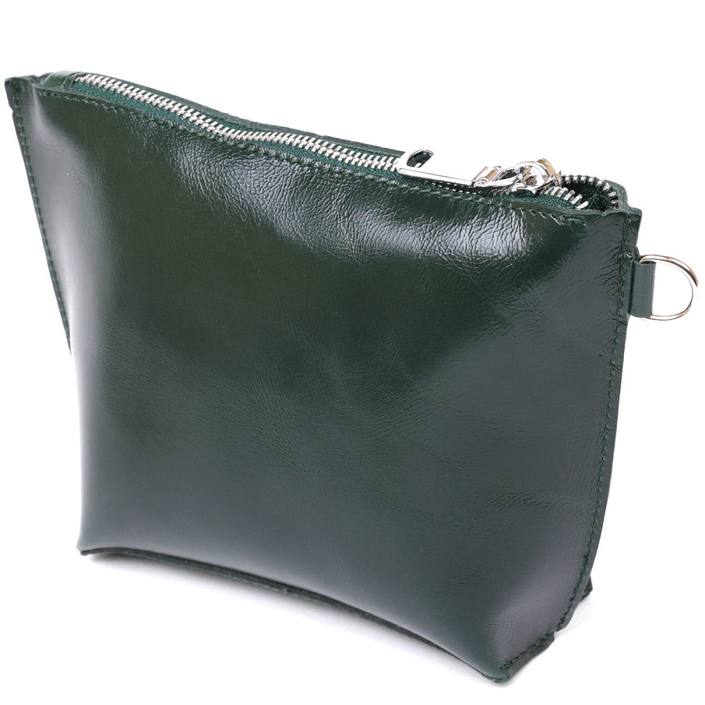Практичная кожаная косметичка для женщин Shvigel 16411 Зеленый Киев - изображение 2